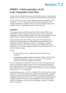 appendix 1: interim evaluation of inner pilot - Healthier North