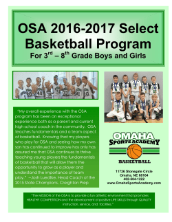 OSA 2016-2017 Select Basketball Program