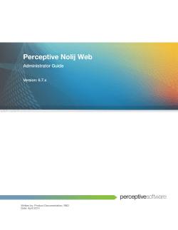 Perceptive Nolij Web Administrator Guide 6.7.x