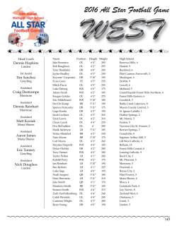 2016 All Star Football Game - Michigan High School Football