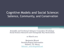 Cognitive Models and Social Science