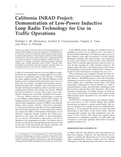 California INRAD Project - Transportation Research Board