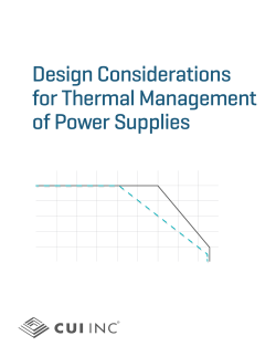 Design Considerations for Thermal Mgmt of Power Supplies