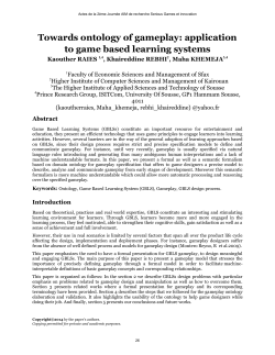 Towards Ontology of Gameplay