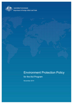 Environment Protection Policy for the Aid Program