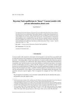 Bayesian Nash equilibrium in linear Cournot models with private