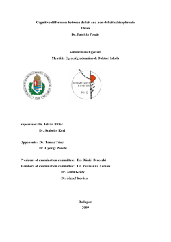 Cognitive differences between deficit and non