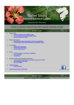 The mission of the South African National Biodiversity Institute is to