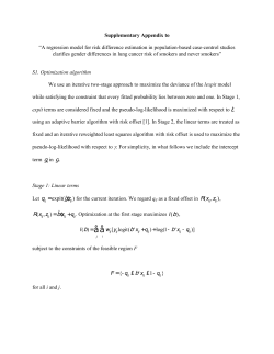 Supplementary Appendix to &ldquo;A regression model for risk difference