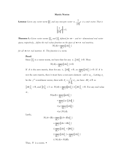 Lemma: Given any vector norm and any non