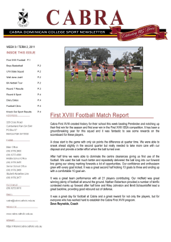 First XVIII Football Match Report
