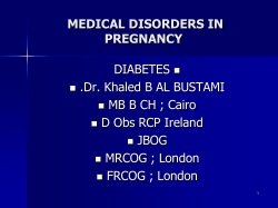 medical disorders in pregnancy