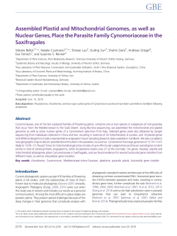 Assembled Plastid and Mitochondrial Genomes, as well as Nuclear