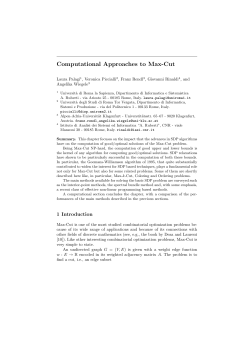 Computational Approaches to Max-Cut