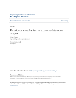 Peroxide as a mechanism to accommodate excess oxygen