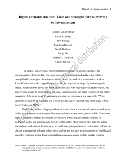 Digital environmentalism: tools and strategies for the evolving online