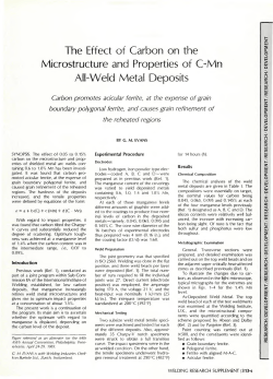The Effect of Carbon on the Microstructure and Properties of C