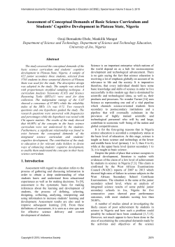 Assessment of Conceptual Demands of Basic Science Curriculum
