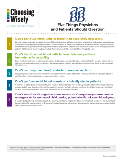 Choosing Wisely - Five Things Physicians and Patients