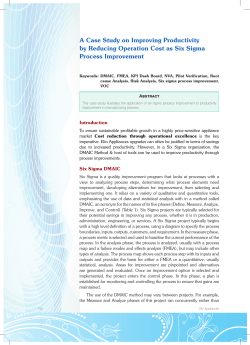 A Case Study on Improving Productivity by Reducing Operation Cost