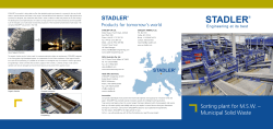 Sorting plant for M.S.W. - Stadler Anlagenbau GmbH