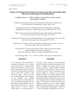Suites of fire-adapted traits of oaks in the southeastern USA: multiple