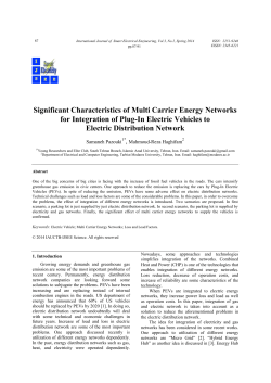 Significant Characteristics of Multi Carrier Energy Networks for