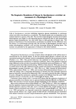The Respirative Breakdown of Glucose by