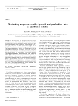 Fluctuating temperatures affect growth and