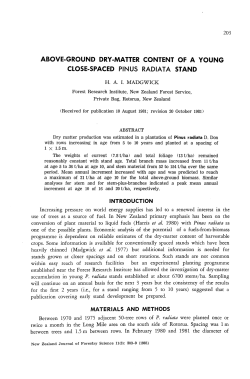 above-ground dry-matter content of a young close-spaced