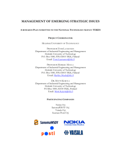 Management of Emerging Strategic Issues (MESI)