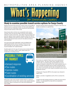 Possible Types of Transit - Metropolitan Area Planning Agency
