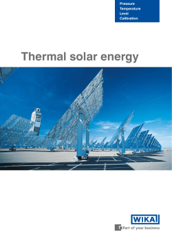Thermal solar energy