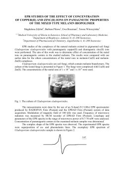 EPR STUDIES OF THE EFFECT OF CONCENTRATION