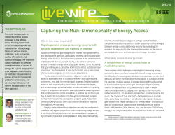 CApTurinG ThE MuLTi-DiMEnSionALiTy oF EnErGy ACCESS