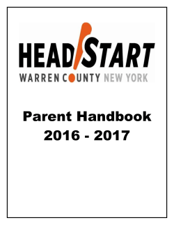 Parent Handbook - Warren County Head Start