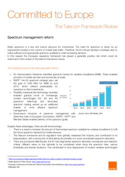 Spectrum management reform