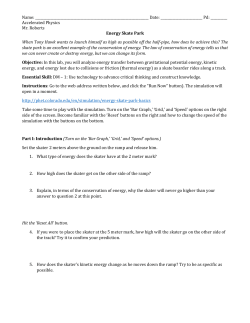 Name: Date: Pd: ______ Accelerated Physics Mr. Roberts Energy