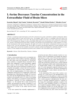 L-Serine Decreases Taurine Concentration in the Extracellular Fluid