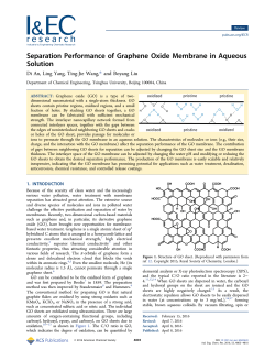 Separation Performance of Graphene Oxide Membrane in Aqueous