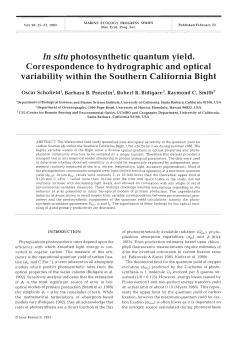 In situ photosynthetic quantum yield