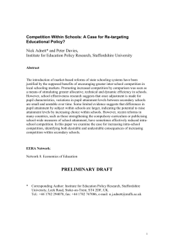 Competition Within Schools: Re