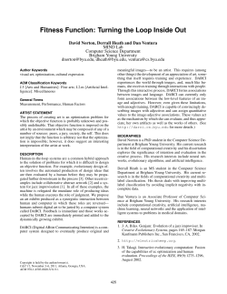 Fitness function: turning the loop inside out