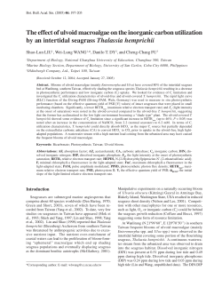 The effect of ulvoid macroalgae on the inorganic carbon utilization