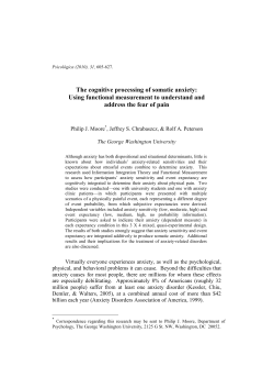 The cognitive processing of somatic anxiety: Using functional