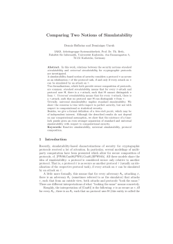 Comparing Two Notions of Simulatability