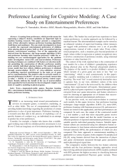 Preference Learning for Cognitive Modeling: A - IT
