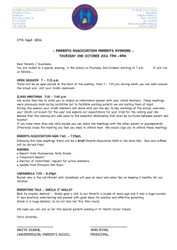 Open Night / Parents Association