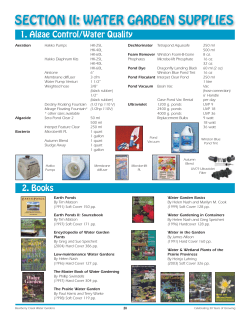 section ii: water garden supplies
