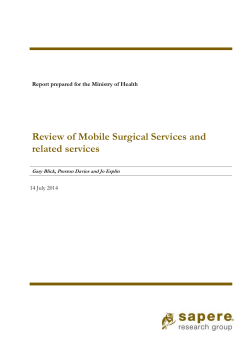 Review of Mobile Surgical Services and related